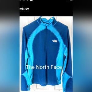 The North Face Blue Fitted Sweatshirt with Mandarin Collar